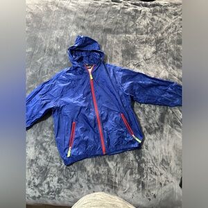 Lands End Blue Rain Jacket Size L-14-16